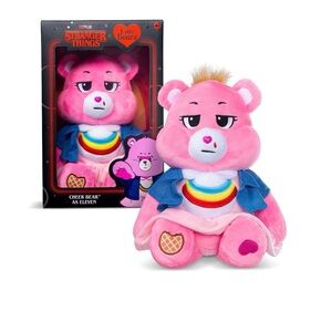 Care Bears X Stranger Things Cheer Bear as Eleven Plush- Limited Edition